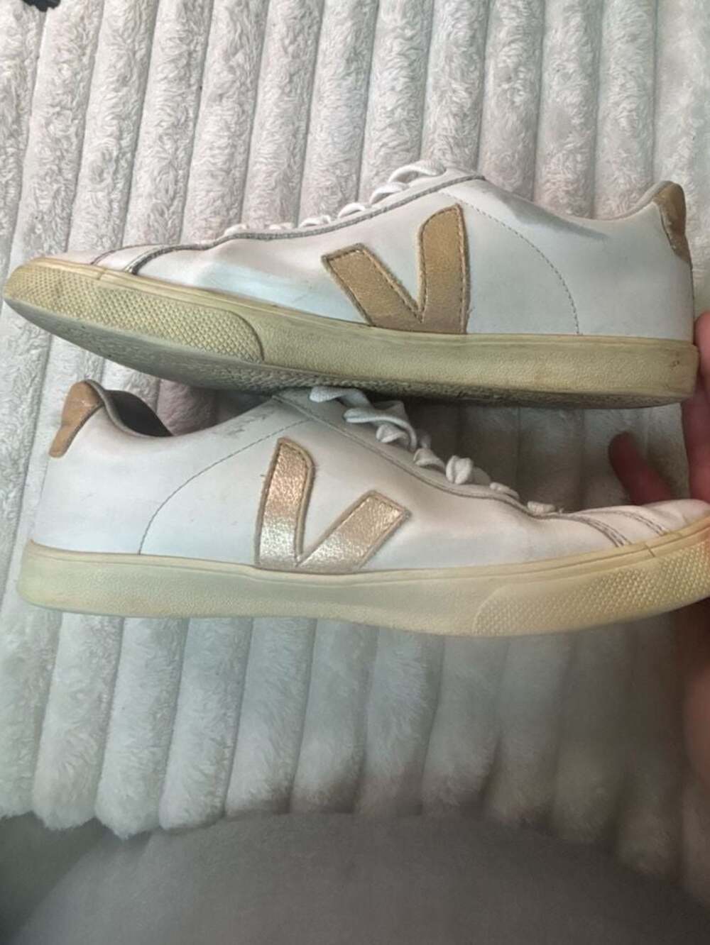 Veja Esplar Metallic Logo Sneakers White/Gold